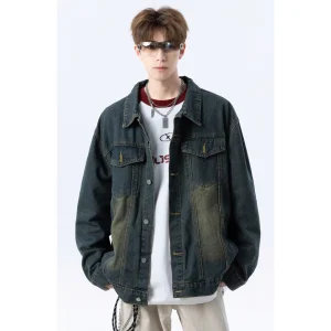 Áo Khoác Denim Xám Rêu: Đỉnh Cao Phong Cách Vintage!