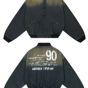 Áo Khoác Bomber Denim Haven Studio 90